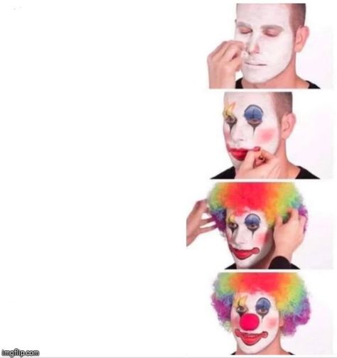 Facepalm Meme, Makeup Meme, Template Meme, Clown Meme, Blank Memes, Makeup Memes, Meme Maker, Clown Illustration, Applying Makeup