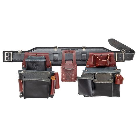 This tool belt set features the extra wide Comfort Belt, along with all the bags and tool storage available on popular model B5080DB. Designed by and for the professional builder, this set is tuned for optimum efficiency and added comfort. Occidental Leather, Rafter Square, Leather Tool Belt, Tool Pouches, Tool Holders, Tool Belts, Pocket Tool, Tool Bags, Tool Belt