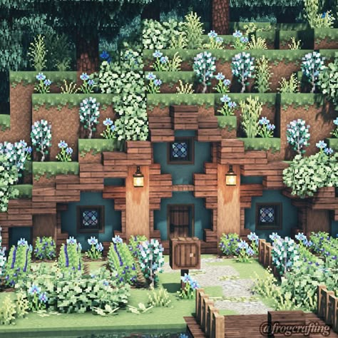 Cottagecore Minecraft, Casa Hobbit, Minecraft Interior Design, Minecraft House Plans, Minecraft Farm, Minecraft Cottage, Easy Minecraft Houses, Cool Minecraft Creations, Minecraft Room