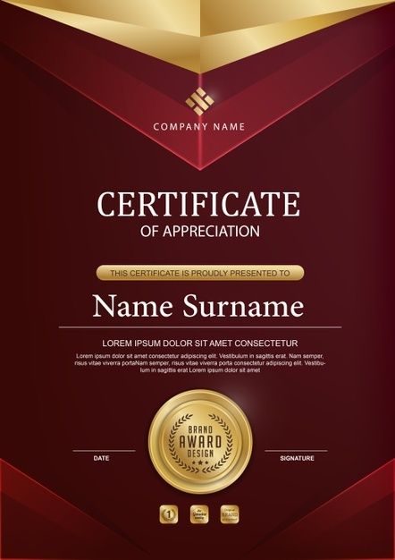 Awards Certificates Design, Coreldraw Design, Certificate Of Achievement Template, Award Template, Certificate Background, Certificate Design Template, Life Choices Quotes, Gold Certificate, Frame Border Design