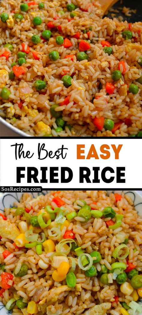 The most notorious and my favorite Chinese dish is egg fried rice. It’s so easy to make you won’t order takeout fried rice ever again. Stick with me and I’ll show you this easy fried rice recipe. Japanese Stir Fry Rice, Fried Brown Rice Recipes Healthy, Simple Egg Fried Rice Recipe, Fried Rice Healthy Recipe, Fried Sticky Rice Recipe, Healthy Fried Rice Clean Eating, Better Than Takeout Chicken Fried Rice, Easy Pork Fried Rice With Egg, House Fried Rice Recipe Chinese Food