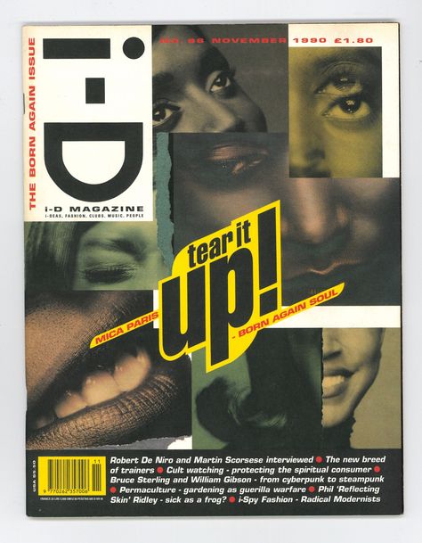 I-D no 86 Nov 1990  Condition:  Wear on cover and spine otherwise inside copy very good and complete. Please note we have plenty more of these magazines not yet uploaded, wants list is accepted. Dear Etsy customers, we offer a research service so if you require information concerning magazine content for example features or photographers work. Please  note this service is charged for on the job by job basis and is dependent on the extent of the brief and what it entails. Please drop use a line a Bred 11, I D Magazine, Craig Mcdean, William Gibson, Magazine Contents, Jazz Funk, Graphics Layout, Born Again, Brochure Layout