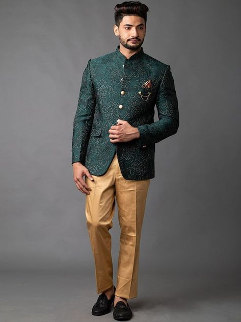 Green Jodhpuri, Jodhpuri Suits For Men Wedding, Suits For Men Wedding, Gents Coat, Jodhpuri Suits, Jodhpuri Suits For Men, Jodhpuri Suit, Boys Kurta Design, Stylish Men Wear