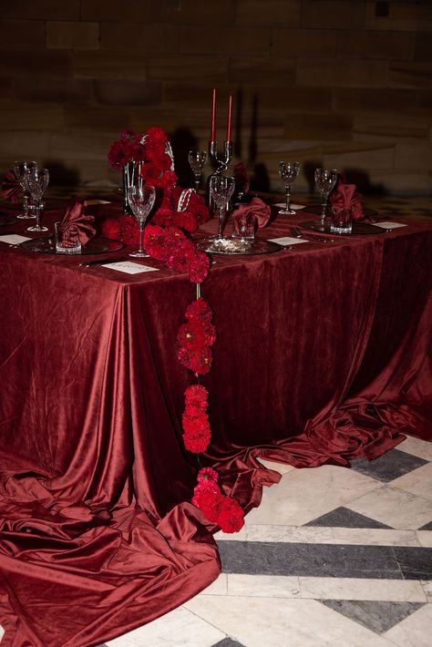 The Romance Red Table Settings, Friendsgiving Dinner, Candle Wedding Decor, Birthday Dinner Party, Christmas Shoot, Red Party, Red Table, Chic Christmas, Wedding Mood Board