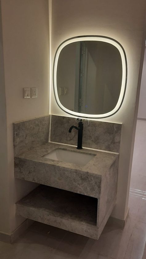 Mirror For Wash Basin, Best Home Design Software, Small Bathroom Mirrors, Indian Bedroom Decor, Home Door Design, Washbasin Design, Home Design Software, Bathroom Mirror Lights, Bathroom Design Decor