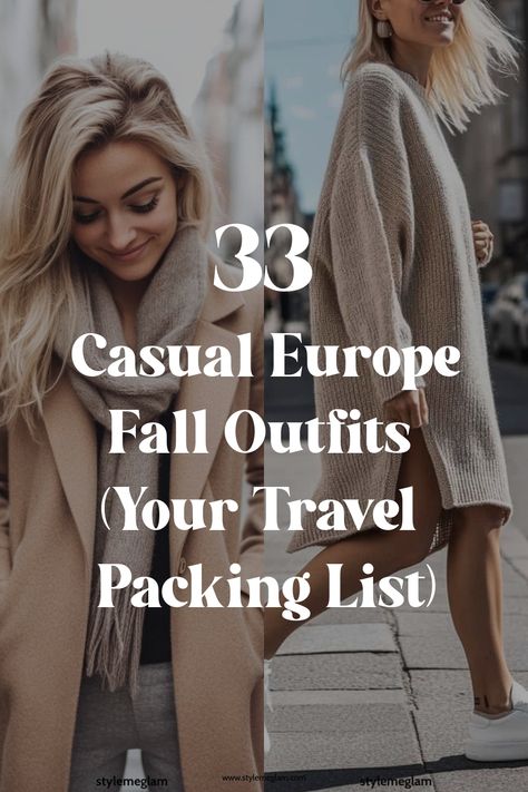 Are you’re planning that dreamy fall trip to Europe? I’m already getting those butterflies just thinking about it—strolling through cobblestone streets, sipping on hot chocolate in a cozy café, and taking in all those picture-perfect autumn vibes. I’m gearing up for my Euro fall vacation! But let’s be honest, half the fun of any trip […] Autumn Vacation Outfit, Fall Outfits Europe Travel, Europe Autumn Outfits, Autumn Travel Outfit, Fall Capsule Wardrobe Casual, Comfy Casual Outfits Fall, Fall Vacation Outfits, Europe Fall Outfits, Popular Fall Outfits