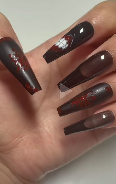 Tokyo Ghoul Nail Art, Tokyo Ghoul Nails Designs, Tokyo Ghoul Inspired Nails, Deathnote Nails, Tokyo Ghoul Nails, Anime Nails Tokyo Ghoul, Junji Ito Acrylic Nails, Tokyo Ghoul Clothes, Finger Art