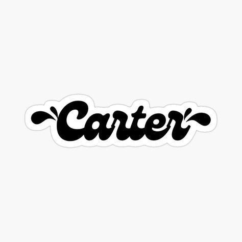 Get my art printed on awesome products. Support me at Redbubble #RBandME: https://www.redbubble.com/i/sticker/Carter-by-VITRARA/159682101.JCQM3?asc=u Carter Name, Boys Names, Name Art, Boy Names, Bulletin Boards, My Name Is, My Name, My Art, Awesome Products