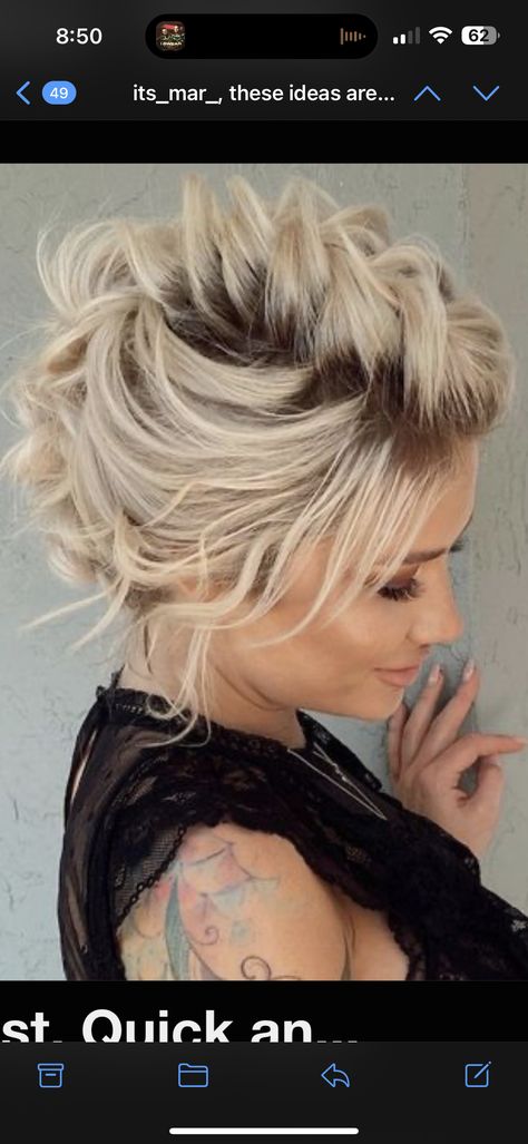 Mohawk Braid Updo, Quick Braid Styles, Edgy Updo, Mohawk Updo, Updo Prom, Braided Chignon, Braid Updo, Mohawk Braid, Mohawk Hairstyles