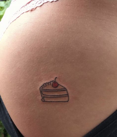 Carrot Cake Tattoo, Small Cake Tattoo, Piece Of Cake Tattoo, Slice Of Cake Tattoo, Pastry Tattoo, Sugar Tattoo, Baker Tattoo, Cake Tattoo, Tattoo Cake