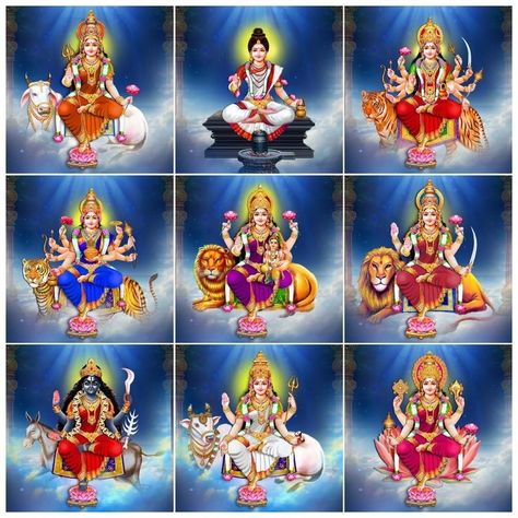 Nav Durga Image, Durga Maa Pictures, Navratri Devi Images, Nav Durga, Coconut Health, Goddess Kali Images, Black Roses Wallpaper, Indian Goddess Kali, Durga Picture