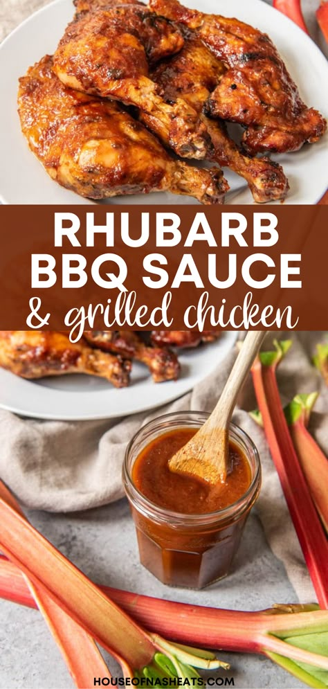 Canning Garden, Rhubarb Jelly, Delicious Sauces, Rhubarb Sauce, Bbq Pork Ribs, Rhubarb Desserts, Pork Rib Recipes, Summertime Recipes, Homemade Condiments