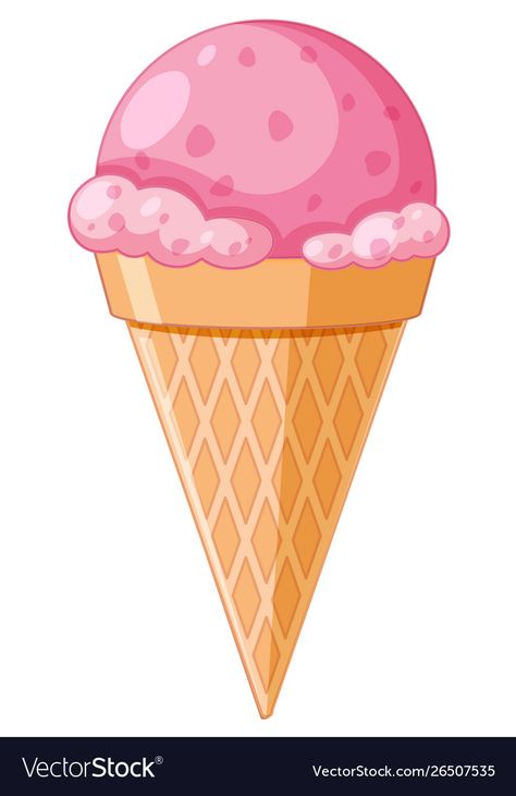 Ice Cream Cone Clipart, Pink Ice Cream, Ice Cream Birthday Party Theme, Ice Cream Pink, Cute Drawings For Kids, Vocabulary Flash Cards, Color Lessons, Baby Boy Cards, Scrapbook Images