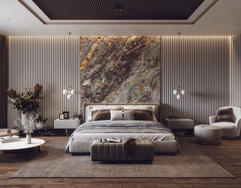 Masterbedroom Modern Projects | Photos, videos, logos, illustrations and branding on Behance Royal Bedroom Design, Guest Bathroom Design, Desain Pantry, Luxury Bedroom Design, Rooms Ideas, Dekorasi Kamar Tidur, Master Room, Luxury Bedroom Master, Inspire Me Home Decor