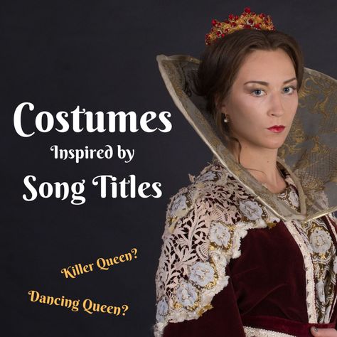 Dressing as a song title is a fun way to get ideas for Halloween costumes and party themes. Find ideas for a costume based on a song for your next fancy dress party. Song Title Costumes, Dress Like A Song Title, Costume Party Themes, Quick Halloween Costumes, Themed Halloween Costumes, Dress Up Party, Halloween Songs, Party Songs, Favorite Christmas Songs