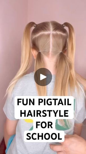 FUN PIGTAIL HAIRSTYLE FOR SCHOOL  Audrey and Victoria #hairstyle #hairstyles  #fyp #Worklife #followers #foryou #fypシ #makewithme | Panda M22 | Panda M22 · Original audio Modern Pigtails, Pig Tails Hairstyles Kids, Cute Pig Tails Hairstyles, Pig Tail Hairstyles Kids, Pigtail Hairstyles For Kids, Pig Tails Hairstyles, Pigtail Hairstyle, Pigtails Hairstyles, Crazy Hair For Kids