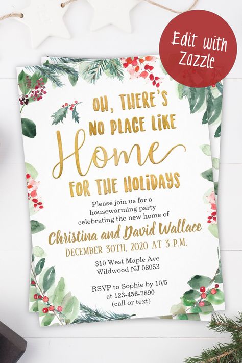 Housewarming Christmas Party, Housewarming Invitations, Housewarming Party Invitations, Baby Shower Invites Neutral, Winter Baby Shower Invitations, Fall Baby Shower Invites, House Warming Invitations, There's No Place Like Home, Diy Print