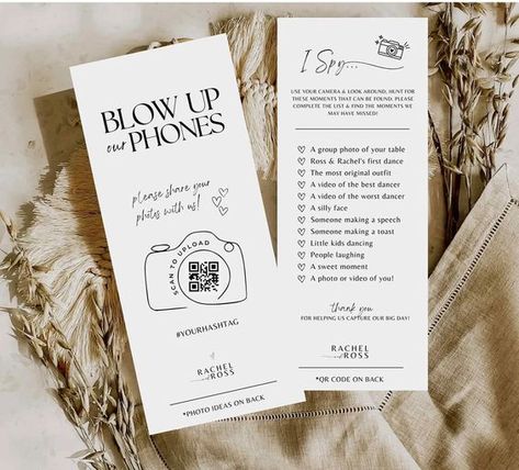 Blow up Phones I Spy Wedding Game Template Photo Hunt Card - Etsy I Spy Wedding Game, Spy Wedding, Hunting Wedding, Wedding Infographic, Wedding Game, Game Template, Wedding Activities, Cream Wedding, Future Wedding Plans