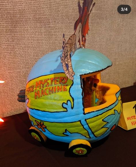 Mystery Machine Pumpkin Carving, Pumpkin Carving Ideas Contest Winners, Work Pumpkin Carving Contest, Winning Pumpkin Contest Ideas No Carve, Scooby Doo Pumpkin Carving, Pumpkin Carving Contest Ideas, Pumpkin Carving Contest Winners, Creative Pumpkin Painting Contest, Pumpkin Contest Winners