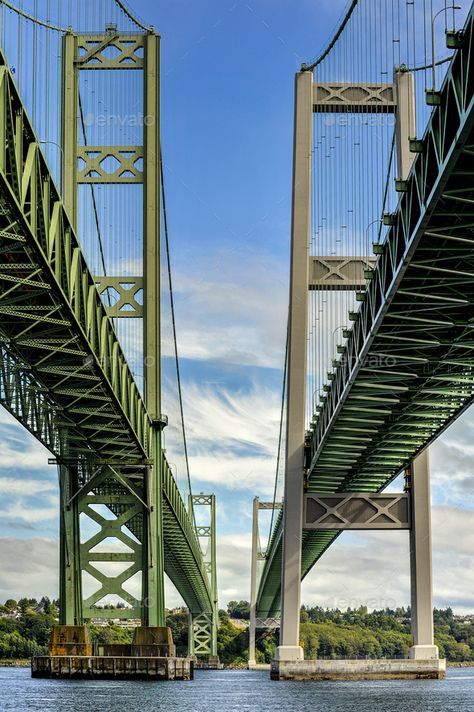 54661,Low angle view of Narrows Bridge, Tacoma, Washington, United States by Mint_Images. Low angle view of Narrows Bridge, Tacoma, Washington, United States #Sponsored #Narrows, #Bridge, #view, #angle Tacoma Narrows Bridge, Tacoma Washington, Low Angle, Design Resources, Washington, Bridge, United States, Mint, Building