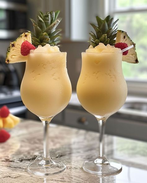 Pina Colada Sangria Recipe, Pina Colada Sangria, Pineapple Lemonade Punch, Frozen Strawberry Lemonade Recipe, Pina Colada Recipe, Salmon Patties Recipe, Sangria Recipe, Summertime Drinks, Must Have Kitchen Gadgets