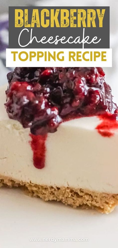 Here is the easiest blackberry sauce recipe you’ll ever come across. Not only is it super easy to whip up, but it’s also incredibly delicious. Try it now! Cheesecake Topping, Blackberry Dessert, Plain Cheesecake, Blackberry Sauce, Blackberry Cheesecake, Mini Dessert Recipes, Blackberry Recipes, Cheesecake Toppings, Berry Sauce