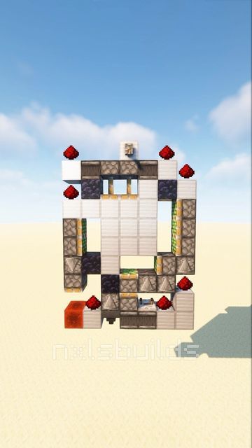 Minecraft Dripstone Builds, Red Stone Door Minecraft, Redstone Door Minecraft, Minecraft Vault Door, Minecraft Bank Building, Minecraft Trash Can, Minecraft Redstone Door, Minecraft Monument, Minecraft Redstone Ideas