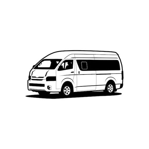 Mobil Vector, Van Drawing, Nissan Vans, Travel Bus, Automotive Logo Design, Car Wraps, Vector Silhouette, Automotive Logo, Bus Travel