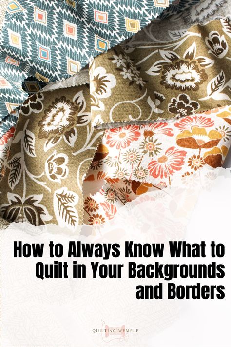 Borders and Backgrounds can be two of the worst parts of a quilt to quilt. One makes you quilt the same shape over and over, while the other gives you so many options you can't possibly decide, but Borders and Backgrounds by Angela Walters will give you all the tools to know exactly how to attack your machine quilting. Continue reading for an in depth review of this Craftsy class! #MachineQuilting #QuiltTutorials #QuiltingTips #QuiltingClasses Missouri Quilt Company, Angela Walters, Missouri Quilt, How To Quilt, Machine Quilting Designs, Free Motion Quilt Designs, Quilting Tips, Free Quilting, Easy Quilts