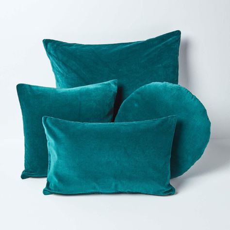 Super Soft Cotton Plain Luxury Velvet Cushion Covers with Hidden Zip Clouser | eBay Teal Bedroom Accessories, Tartan Curtains, Herringbone Throw Blanket, Pillow Sets, Turquoise Cushions, Nursery Items, Teal Cushions, Silk Pillowcase Hair, Teal Bedroom