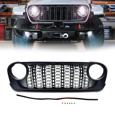 PRICES MAY VARY. Application. This Modified Upgrade Grille is designed to fit 2007-2018 Jeep Wrangler JK models. This is a replacement grille, not an overlay. High-Quality ABS Construction. This Shark Grille was designed using the original CAD data from Jeep to ensure a perfect fit. Manufactured from injection-molded acrylonitrile butadiene styrene (ABS), this Grille is extremely durable and can hold up against the elements and the hazards of off-road driving. Straightforward Installation. This Injection Moulding, Jeep Wrangler, Off Road, Matte Black, Jeep, Perfect Fit, Mesh, Models, Road