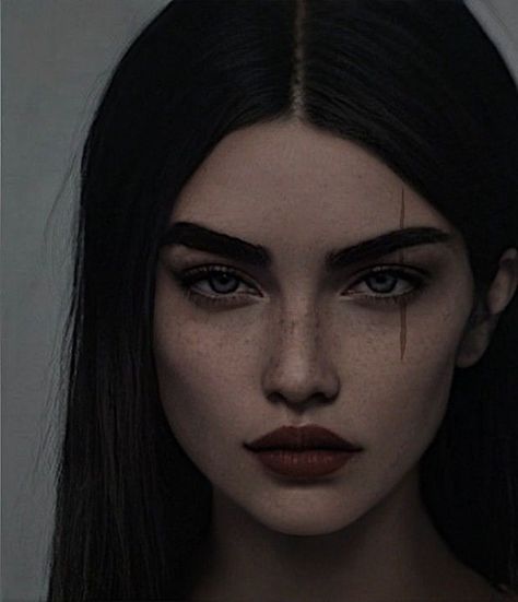 Girls With Black Hair, Female Character Inspiration, Dark Feminine Aesthetic, Feminine Aesthetic, Character Aesthetic, Character Portraits, Long Black, Dark Hair, Dark Aesthetic