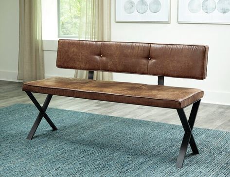 Black Dining Bench, Dining Bench With Back, Cushioned Bench, Upholstered Dining Bench, Bench With Back, Bench Seat Cushion, Leather Bench, Bench Seating, Dining Benches