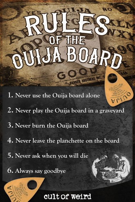 The rules of the Ouija board will help keep you safe while communicating with the spirits. Paranormal Aesthetic, Manifest Board, Witch Board, Wiccan Magic, Magic Spell Book, Witch Spirituality, Spirit Board, Wiccan Spell Book, Book Of Shadow