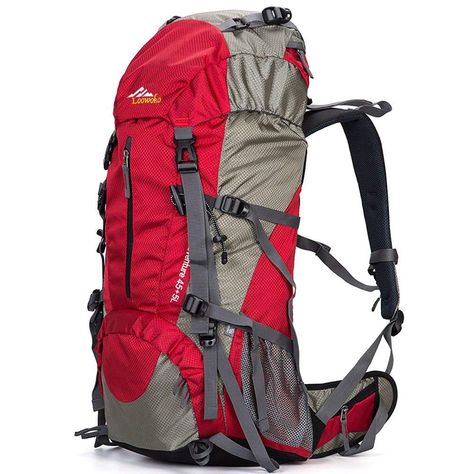 Loowoko Hiking Backpack 50L Travel Camping Backpack with Rain Cover ** See the photo link even more details. (This is an affiliate link).  #HikingBackpacks $Bags Frame Backpack, Best Hiking Backpacks, Mountaineering Climbing, Travel Daypack, Lightweight Backpack, Camping Backpack, Waterproof Backpack, Backpacking Packing, Hiking Gear