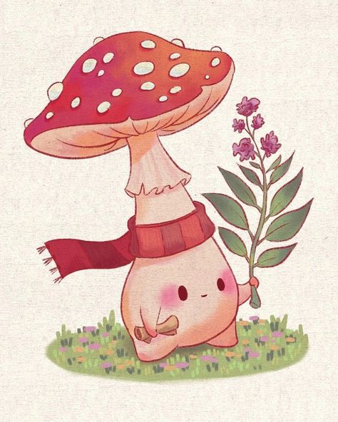 Room Palette Ideas, Fairycore Illustration, Living Room Palette, Mushroom Cute, Room Palette, Cottagecore Goblincore, Illustration Styles, Duck Art, Palette Ideas