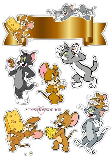 Tom And Jerry Printables, Tom And Jerry Stickers Printable, Tom And Jerry Cake Topper Printable, Tom And Jerry Cake Topper, Tom And Jerry Topper, Tom And Jerry Cake Ideas, Tom And Jerry Birthday Cakes, Tom And Jerry Stickers, Tom And Jerry Cake