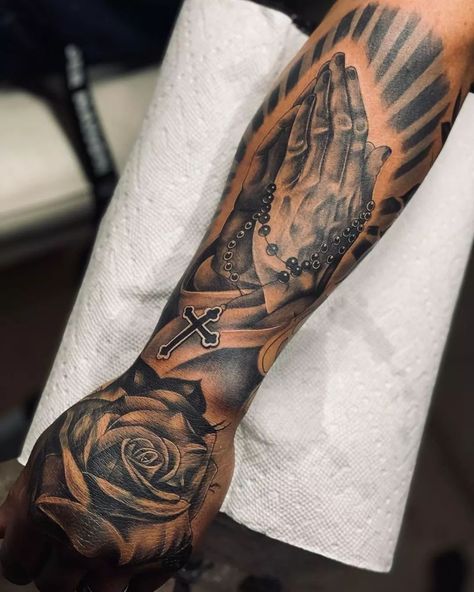 God Tattoos For Men Forearm, Forearm Tattoo Men Sleeve Meaningful, Hand Tattoos Cross, Arm Sleeve Tattoo For Men Unique, Christian Tattoo Ideas For Men, Tattoo Ideas For Men Hand, Forearm Tattoo Ideas For Men, Forearm Tattoo Men Sleeve, Christian Tattoo Ideas