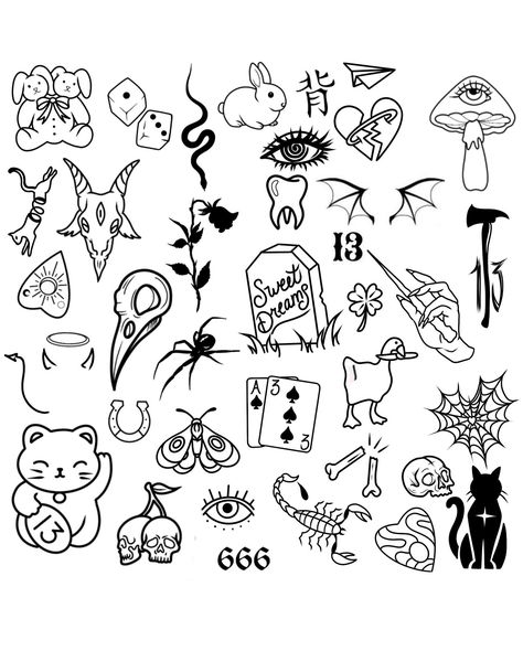 FRIDAY THE 13TH FLASH TATTOOS DESIGN DROP 🕸️🔮 Get ready for a day of discounted ink from your favorite artists and people! New friends and returning friends, gear up for appearances from @smoking.lotus, Lolo’s Pincho’s food truck and more! Zx3 Ink wanted to give the treat of dropping the flash early this year for all of you to pick out what you’re getting the day of! Prices range from $45+ 🤯 Get here early! Doors open at 11 am right here @zx3artistry! Cut off to get in the queue is 5 pm o... Matching Friday The 13th Tattoos, Small Friday The 13th Tattoos, Friday The 13th Flash Sheet, 1x1 Tattoo Ideas, Beetlejuice Flash Tattoo, Friday 13th Tattoo Flash, 90s Flash Tattoo, Friday 13 Tattoo Ideas, Cute Flash Tattoos