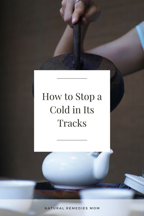 Hitting a cold hard and early on can help you stop a cold in its tracks and save you days of misery! Here's how. How To Stop A Cold In Its Tracks, Scratchy Throat Remedies, Cold Prevention Remedies, Head Cold Remedies, Natural Remedies For Cold, Stop A Cold, Cold Sore Relief, Homemade Cough Syrup, Chest Cold