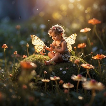 @mysticalforest | YoFan Fairy Photoshoot Kids, Baby Fairy Photoshoot, Fairy Photoshoot Ideas, Small Fairy Wings, Fairy Photography, Soft Flowers, Fairy Photoshoot, Fairies Photos, Fairy Tale Theme