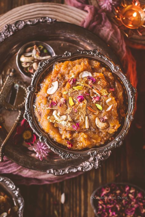 Moong Dal Halwa recipe - Gastronomic BONG Moong Dal Ka Halwa, Halwa Photography, Dal Ka Halwa, Moong Dal Halwa, Fancy Desserts Recipes, Ram Navmi, Halwa Recipe, Bengali Food, Using A Pressure Cooker