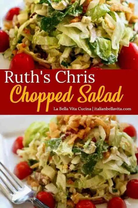 Steakhouse Chopped Salad, Chopped Salad Recipe, Ensalada Caprese, Chopped Salad Recipes, Diner Recept, Best Salad Recipes, Famous Recipe, Salad Recipes For Dinner, Yummy Salad Recipes