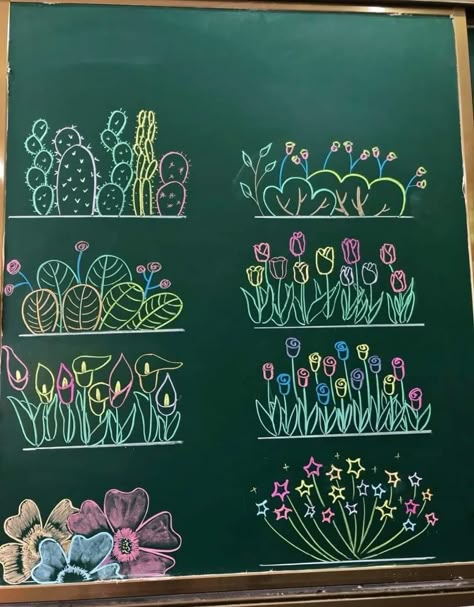 Chalk Art Back To School, Summer Dry Erase Board Art, May Chalkboard Calendar Ideas, Whiteboard Decoration Ideas Classroom, Blackboard Decoration Classroom, Whiteboard Decoration Ideas, Blackboard Art Ideas, Chalk Marker Art, Dry Erase Board Ideas Art