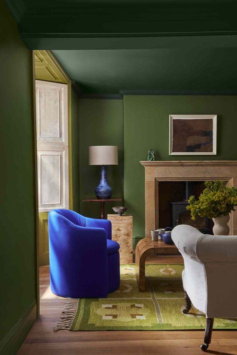 Paint Trends, Green Walls, Green Interiors, Green Rooms, Little Greene, A Living Room, Room Colors, Home Interior, Interior Inspiration