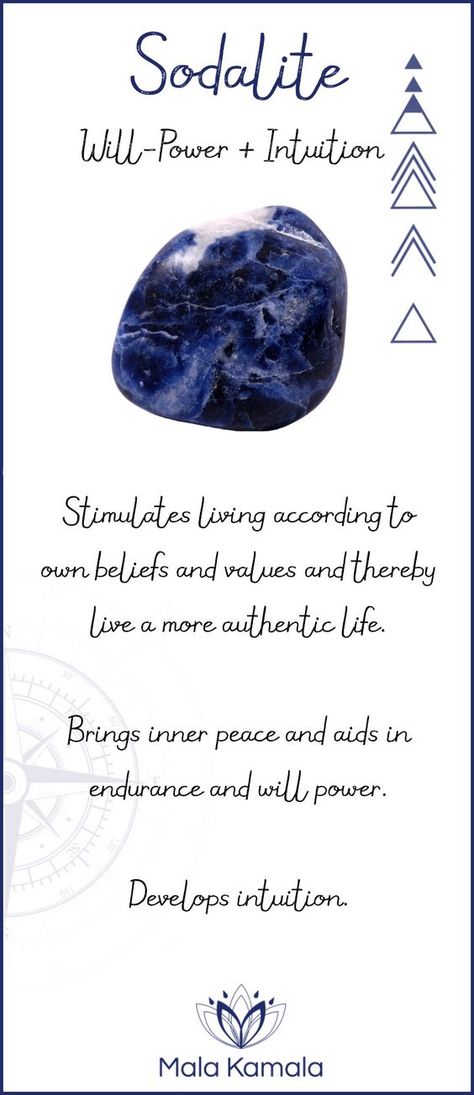 Sodalite Reiki Symbols, Gemstone Meanings, Crystal Therapy, Crystal Magic, Crystal Meanings, Rocks And Gems, Back To Nature, Energy Crystals, Gems And Minerals