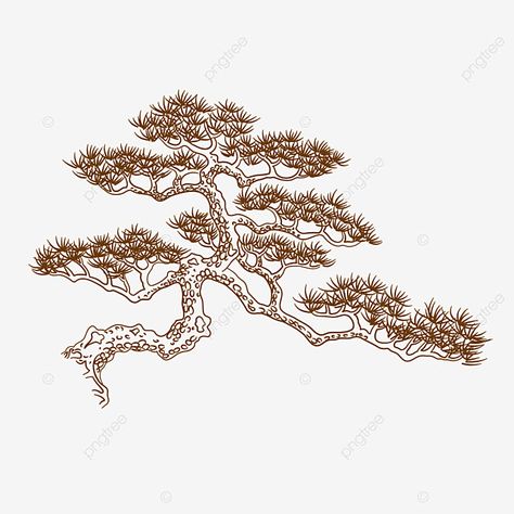 Chinese Landscape Illustration, Mr Hat, Chinese Tree, Chinese Ink Painting, Plant Landscape, Chinese Landscape, Chinese Ink, Gold Tree, Tree Illustration