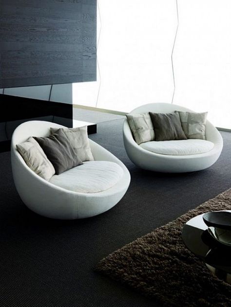 unique-sofa-comfortable-minimalist-design-extremely- Round Couch, Modern Sofa Chair, Sofa Daybed, Furnitur Ruang Keluarga, Small Couch, Sofa L, Modern Sofa Living Room, Unique Sofas, Modern Sofa Designs