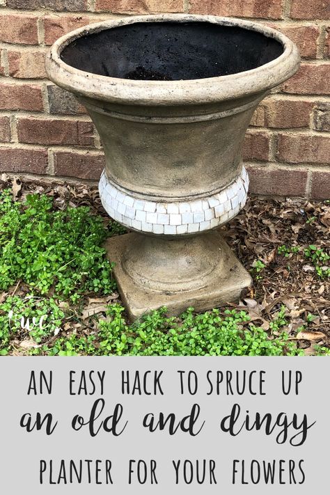 2 hacks to create easy outdoor planters for your flowers that will make a big impact! How To Paint Concrete, Wilshire Collections, Big Planters, Paint Concrete, Easy Hacks, Summer Porch, Favorite Paint, Handy Dandy, Painting Concrete