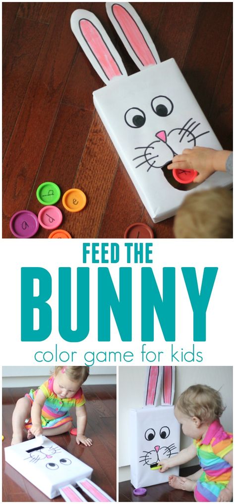 Feed the Bunny using lids or other fun materials and join our A Very Toddler Easter series! Easter Activities For Toddlers, Bunny Activities, Easter Games For Kids, Easter Sunday School, Toddler Themes, Easter Activity, Easter Preschool, Easter Activities For Kids, Easter Games